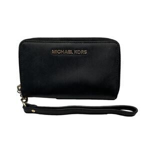 MICHAEL KORS Black Zip Around Wallet